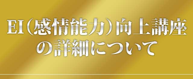 EI（感情能力）向上講座の詳細について